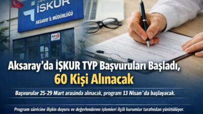 Aksaray’da Gençlik ve Spor yurtlarında görev alacak 60 kişilik TYP