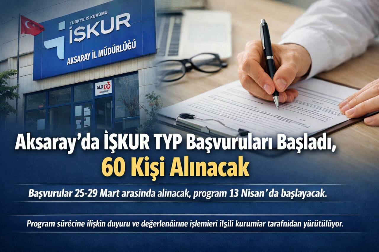 Aksaray’da Gençlik ve Spor yurtlarında görev alacak 60 kişilik TYP