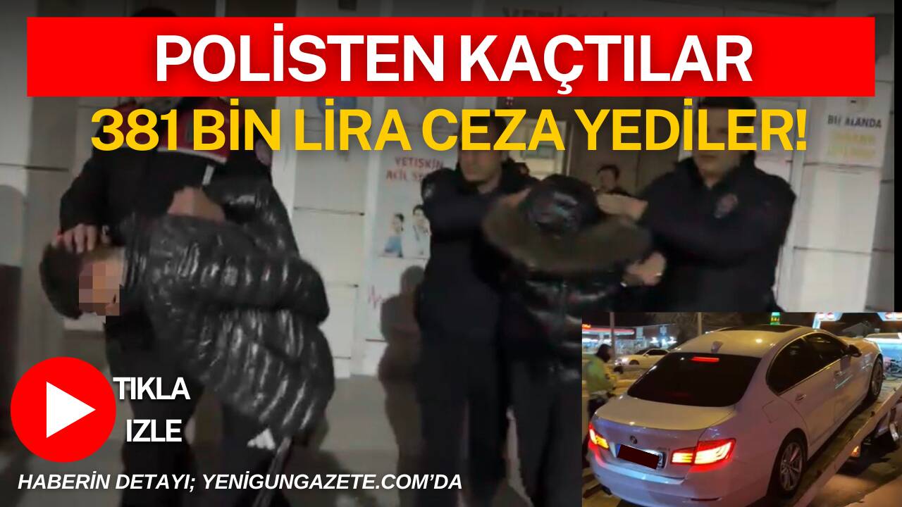 Aksaray Nevşehir Kavşağı’nda polisin “dur” ihtarına uymayan araç şehir içinde