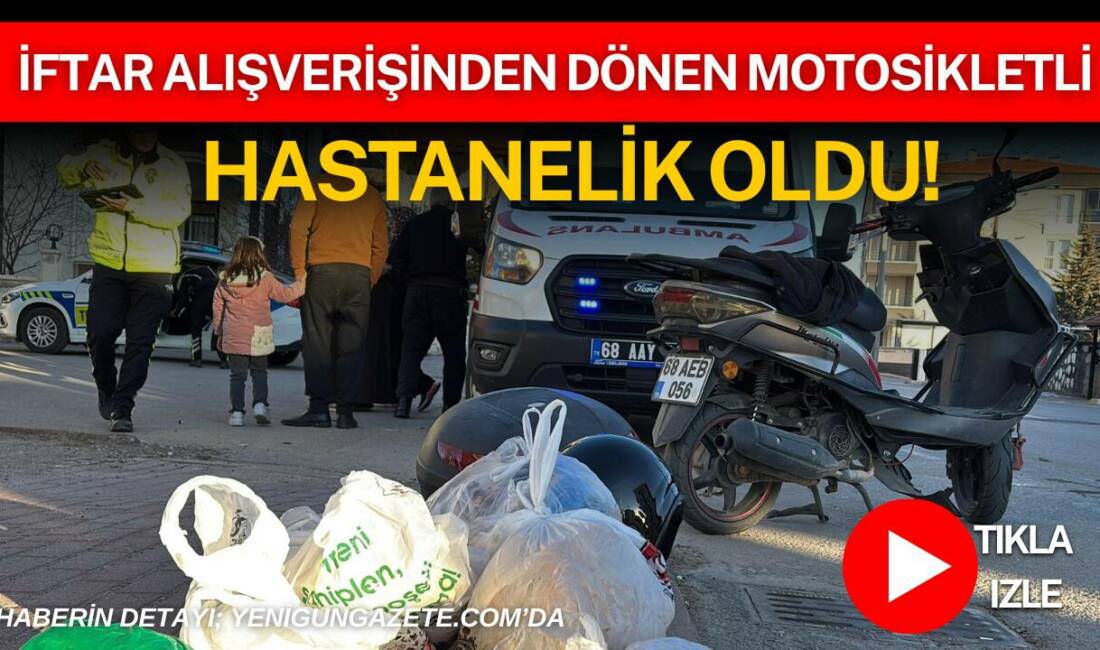 Aksaray Nakkaş Caddesi’nde otomobil ile motosikletin çarpıştığı kazada motosiklet sürücüsü