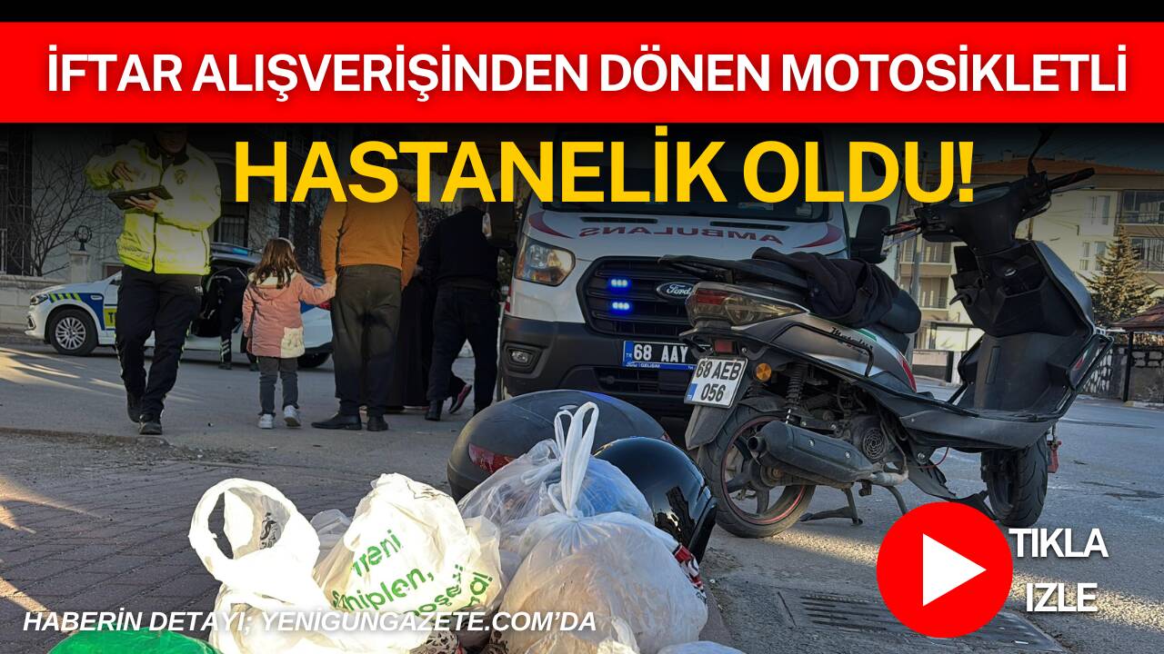 Aksaray Nakkaş Caddesi’nde otomobil ile motosikletin çarpıştığı kazada motosiklet sürücüsü