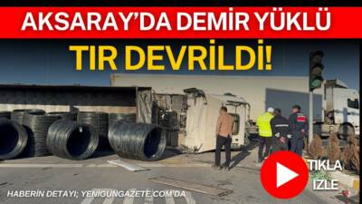 Aksaray’da Organize Kavşağı’nda meydana gelen kazada kavşağa hızlı girdiği iddia