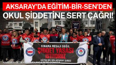 Eğitim-Bir-Sen Aksaray 1 No’lu Şube Başkanı Murat Görmez, İstanbul’da bir