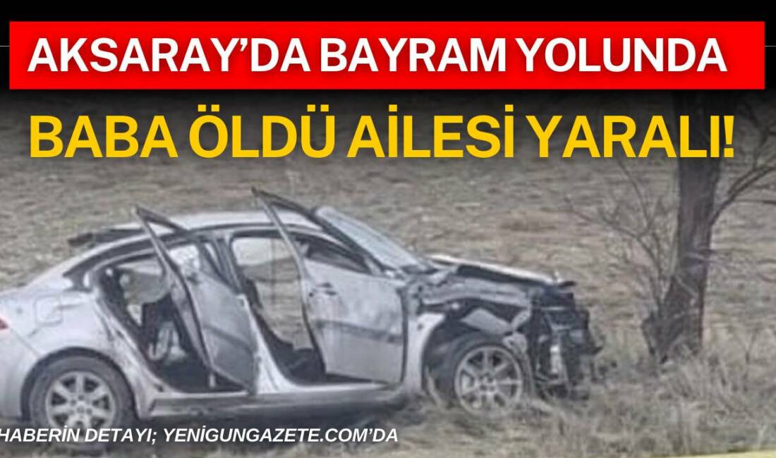 Aksaray–Nevşehir karayolunda bayram tatiline giden ailenin otomobili şarampole devrildi. Kazada