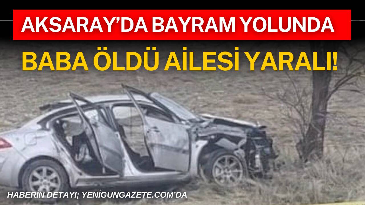 Aksaray–Nevşehir karayolunda bayram tatiline giden ailenin otomobili şarampole devrildi. Kazada