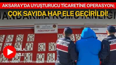 Aksaray’da uyuşturucu ile mücadele kapsamında yürütülen operasyon sonucu bir şüpheli