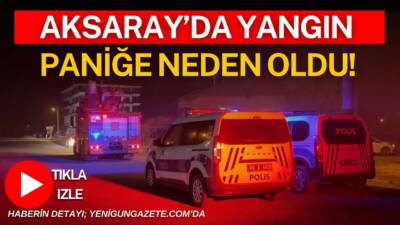 Aksaray Mehmet Akif Ersoy Mahallesi’nde müstakil evin bacasında çıkan yangın