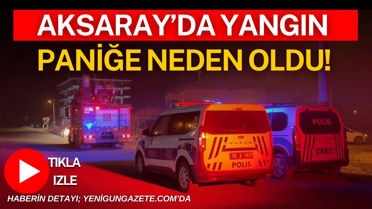 Aksaray Mehmet Akif Ersoy Mahallesi’nde müstakil evin bacasında çıkan yangın