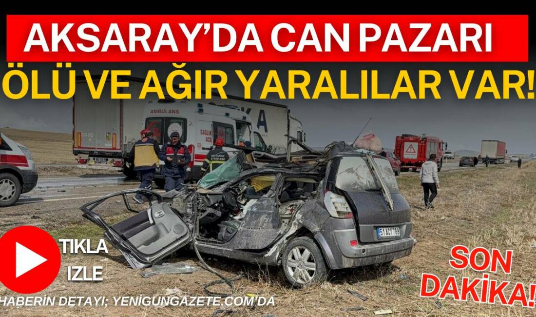 Aksaray-Nevşehir karayolunda meydana gelen trafik kazasında bir kişi hayatını kaybetti,
