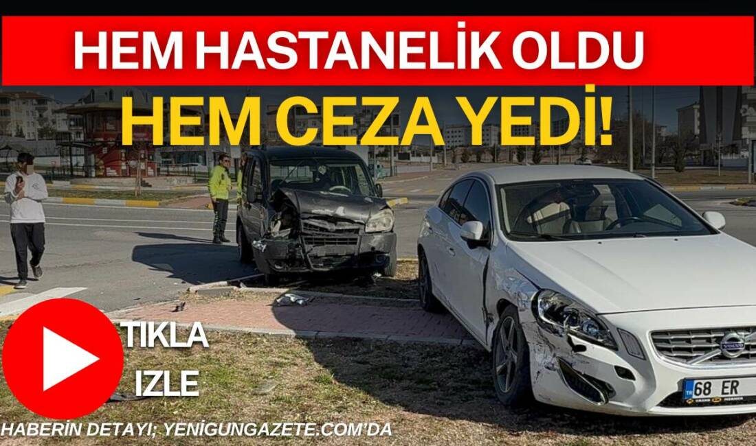 Aksaray’da kavşakta iki aracın çarpışması sonucu meydana gelen kazada 17