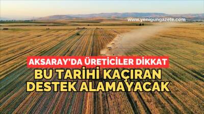 Tarım ve Orman İl Müdürlüğü, hayvancılık destek başvurularının yapılacağı tarihi