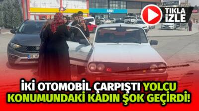 Aksaray’da iki otomobilin çarpışması sonucu meydana gelen trafik kazasında bir