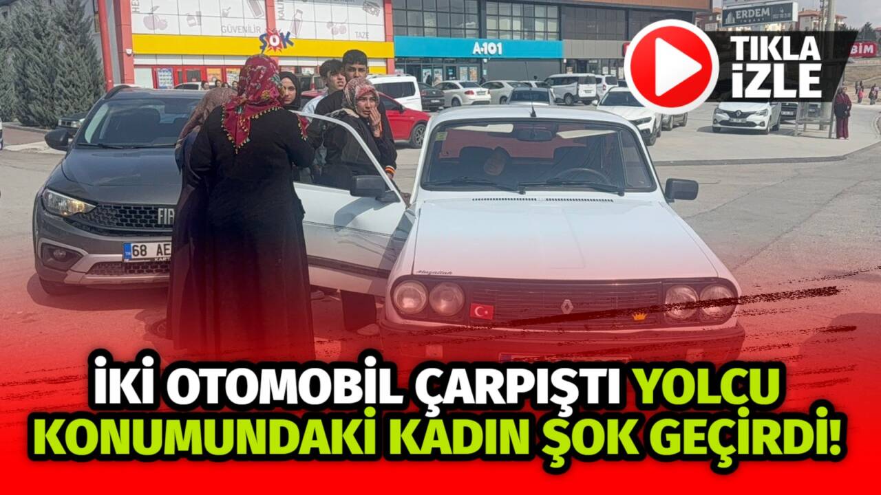 Aksaray’da iki otomobilin çarpışması sonucu meydana gelen trafik kazasında bir
