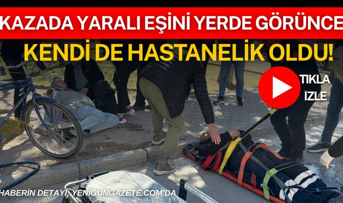 Aksaray’da kavşakta bisikletli belediye işçisine otomobil çarptı. Yaralanan işçi hastaneye