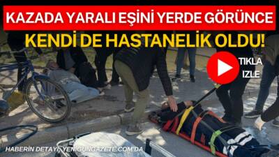 Aksaray’da kavşakta bisikletli belediye işçisine otomobil çarptı. Yaralanan işçi hastaneye
