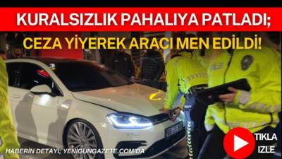 Aksaray’da trafik kurallarını ihlal ettiği belirlenen bir otomobil sürücüsüne 19
