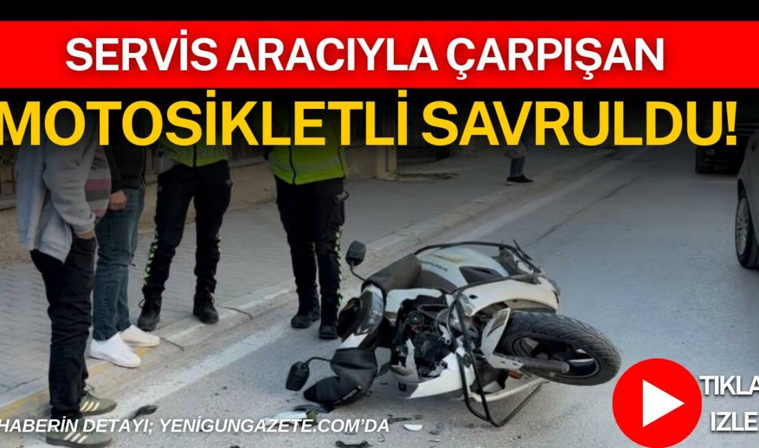 Aksaray’da motosiklet ile servis aracının çarpışması sonucu meydana gelen trafik