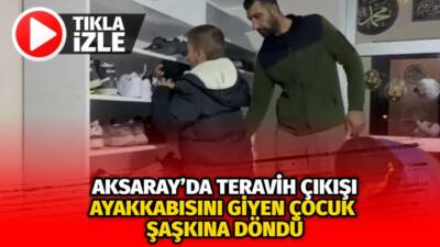 Aksaray’ın Eskil ilçesinde AK Parti Gençlik Kolları üyeleri, teravih namazına