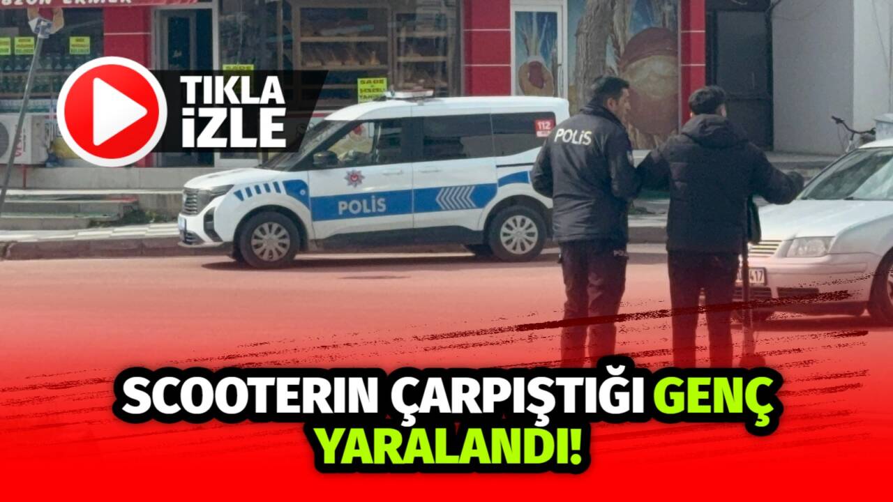Aksaray’da Çoğlakı Kavşağı’nda meydana gelen kazada, ters yönden ilerleyen scooterın