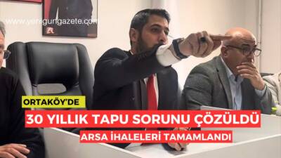 Aksaray Ortaköy’de Çankaya Mahallesi’nde arsa ihalelerinin üçüncü etabı tamamlandı; tapu