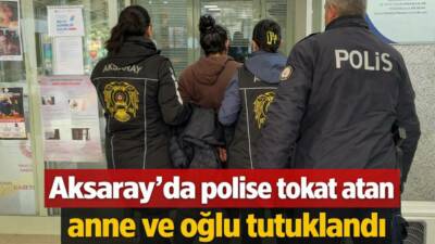 Aksaray’da bıçaklı kavga sonrası hastanede polise saldıran kadın ile oğlu,