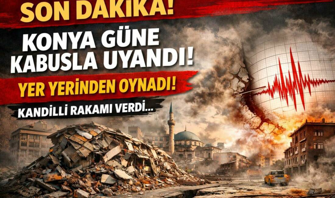 Konya’nın Cihanbeyli ilçesinde sabah saatlerinde meydana gelen şiddetli sarsıntı büyük
