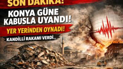 Konya’nın Cihanbeyli ilçesinde sabah saatlerinde meydana gelen şiddetli sarsıntı büyük