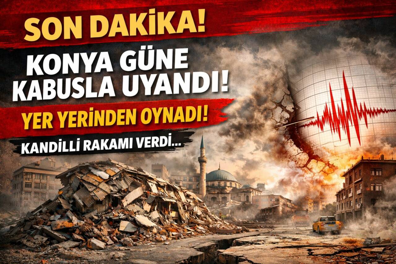Konya’nın Cihanbeyli ilçesinde sabah saatlerinde meydana gelen şiddetli sarsıntı büyük