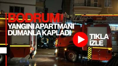 Aksaray’da 5 katlı binada çıkan bodrum yangını, bina sakinlerini tahliye
