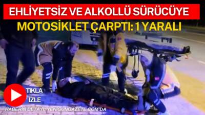 Aksaray, Ankara yolu üzerinde motosikletin arkadan çarptığı otomobilin sürücüsünün alkollü