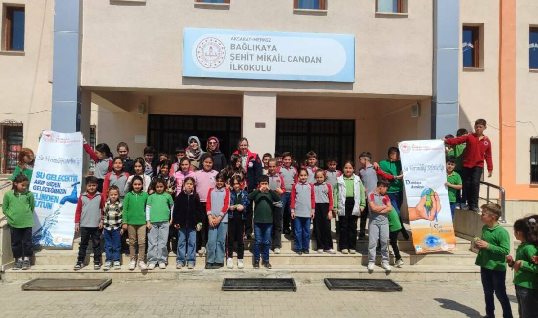 Aksaray’da yürütülen Su Verimliliği Seferberliği kapsamında ilkokul öğrencilerine yönelik uygulamalı