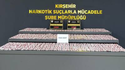 Kırşehir'de düzenlenen uyuşturucu operasyonunda 5 bin 563 sentetik uyuşturucu hap