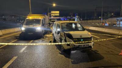 Ankara'nın Çankaya ilçesinde hafif ticari araçla çarpışan motosikletin sürücüsü ağır