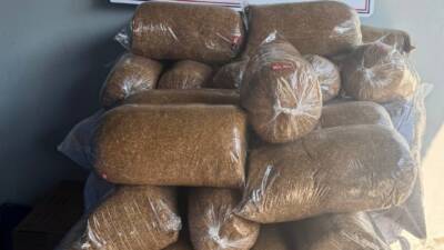 Kayseri'nin Pınarbaşı ilçesinde 350 kilogram kaçak tütün ele geçirildi, 1