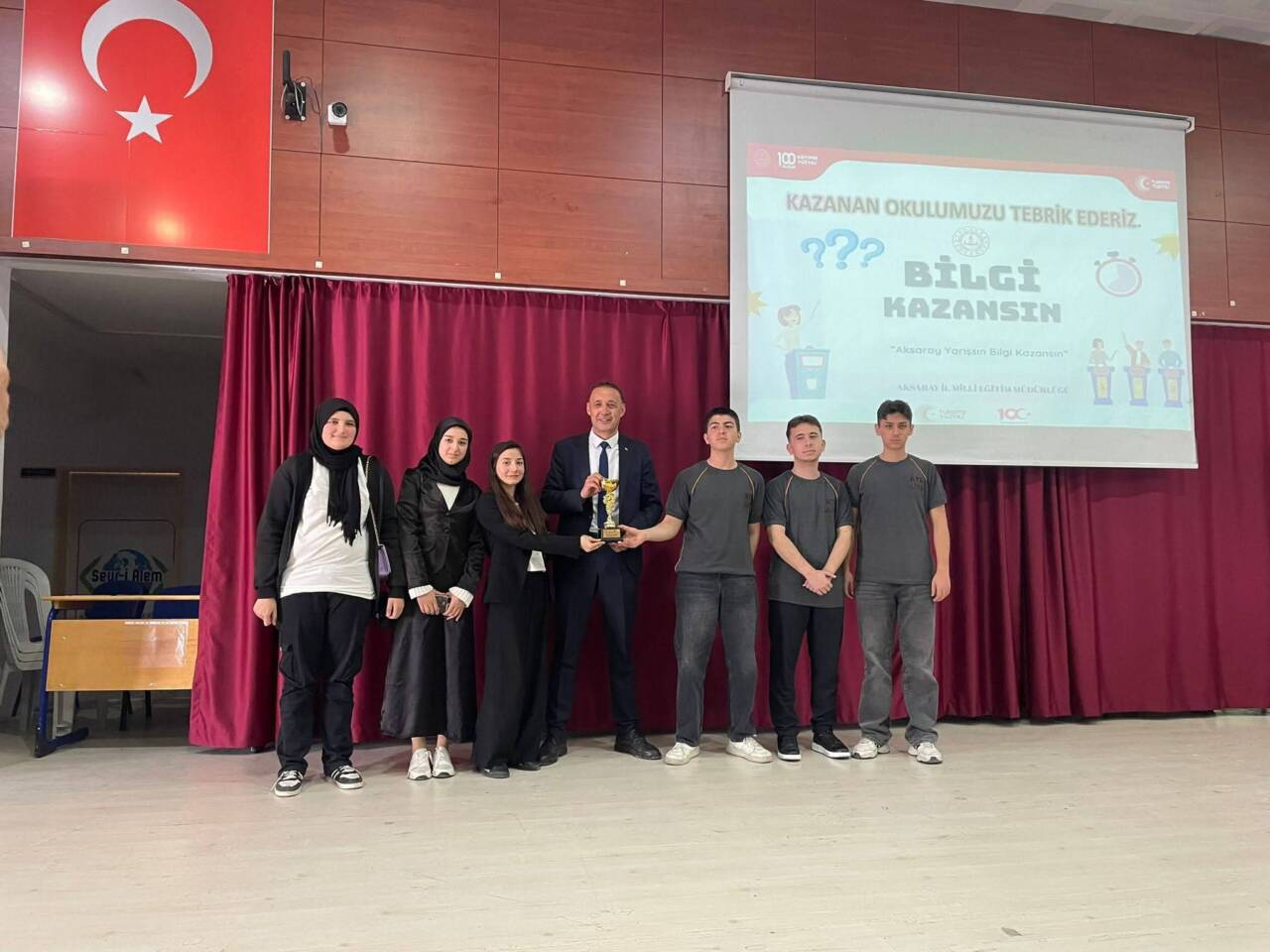 Aksaray genelinde düzenlenen “Bilgi Kazansın Yarışması” finalinde Ağaçören’i temsil eden