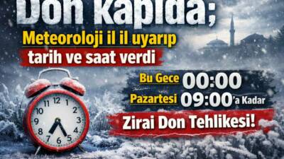 Meteoroloji, Aksaray ve bölgesinde yağışla birlikte zirai don riskine