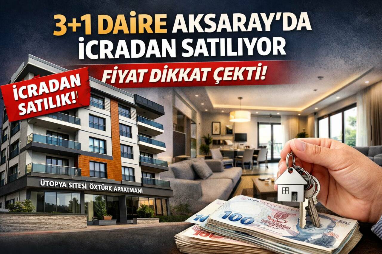 Hasas Mahallesi’ndeki 3+1 daire icra yoluyla satışa sunuldu; 3,6 milyon