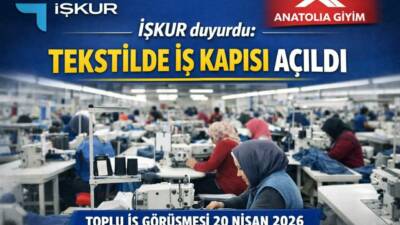 Aksaray’da İŞKUR ve Anatolia Hazır Giyim’in düzenlediği toplu iş görüşmesinde,