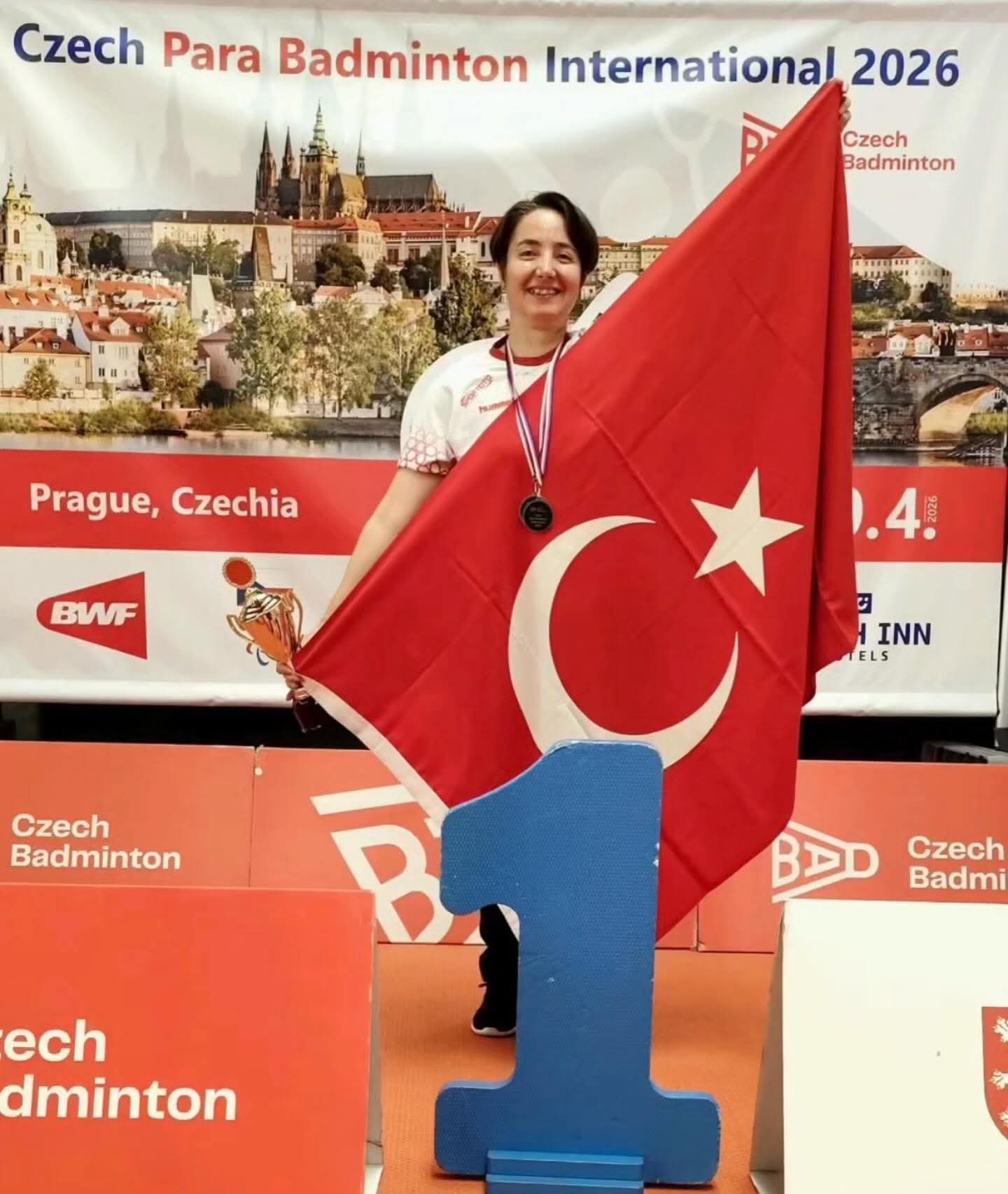 Çekya’nın başkenti Prag’da düzenlenen Czech Para Badminton International 2026 Turnuvası’nda