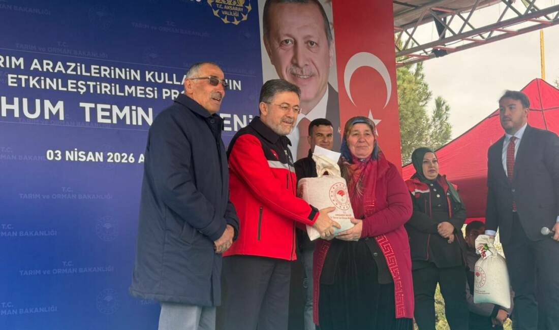 Tarım ve Orman Bakanı İbrahim Yumaklı, Aksaray’da 744 üreticiye aspir,