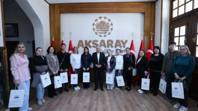 Aksaray’da yürütülen proje kapsamında Moldova-Gagauz Özerk Yeri’nden gelen Yunus Emre