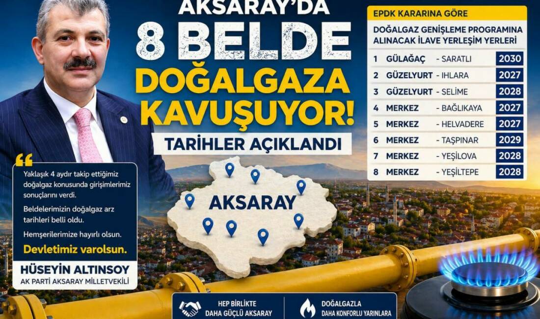 Aksaray’da AK Parti Milletvekili Hüseyin Altınsoy’un 27 Nisan’da duyurduğu EPDK