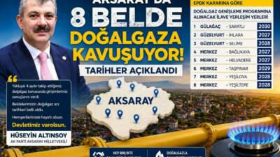 Aksaray’da AK Parti Milletvekili Hüseyin Altınsoy’un 27 Nisan’da duyurduğu EPDK