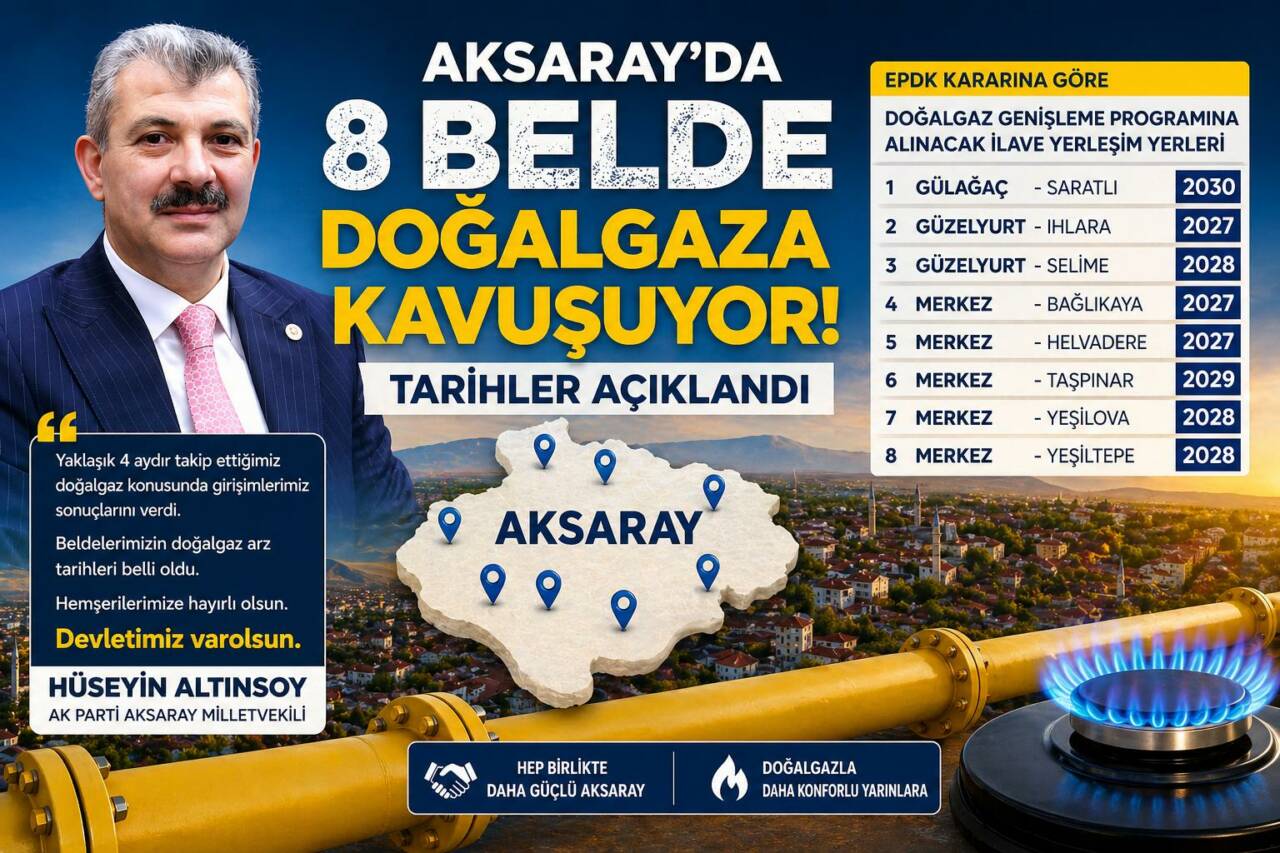 Aksaray’da AK Parti Milletvekili Hüseyin Altınsoy’un 27 Nisan’da duyurduğu EPDK