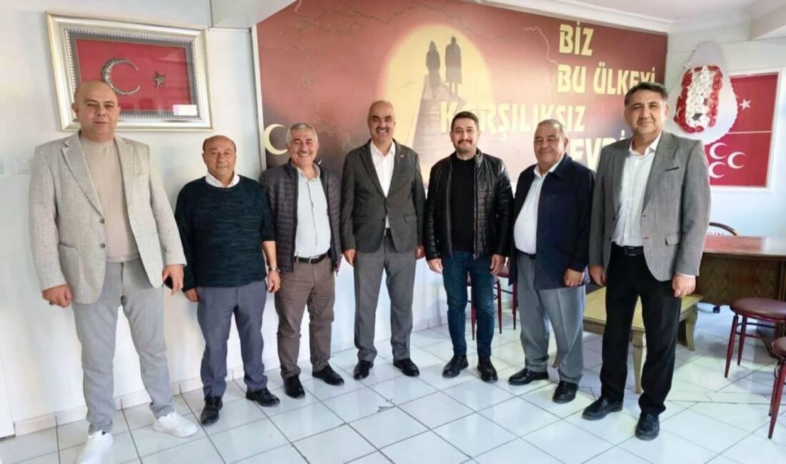 Aksaray’da MHP’li belediye başkanları, il teşkilatını ziyaret ederek projeler ve