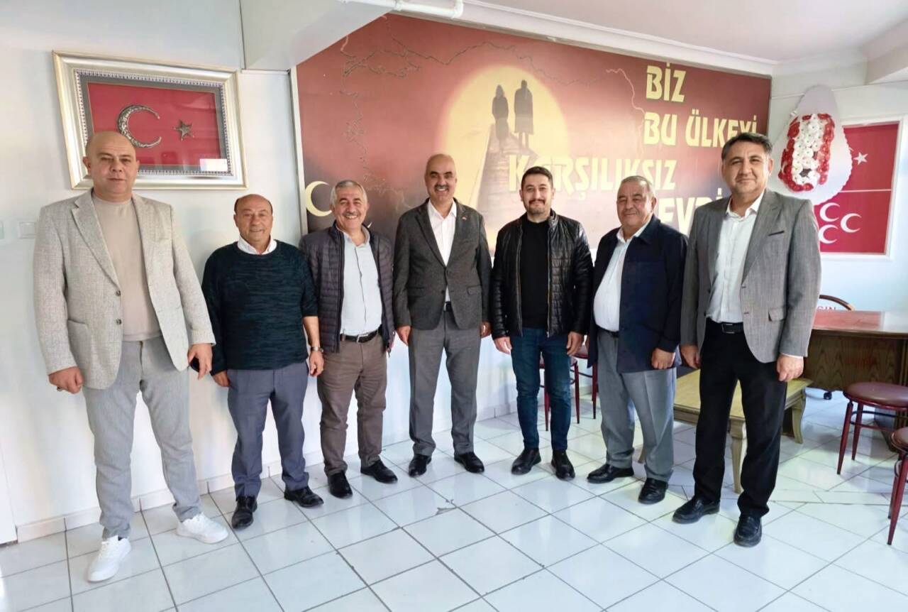 Aksaray’da MHP’li belediye başkanları, il teşkilatını ziyaret ederek projeler ve