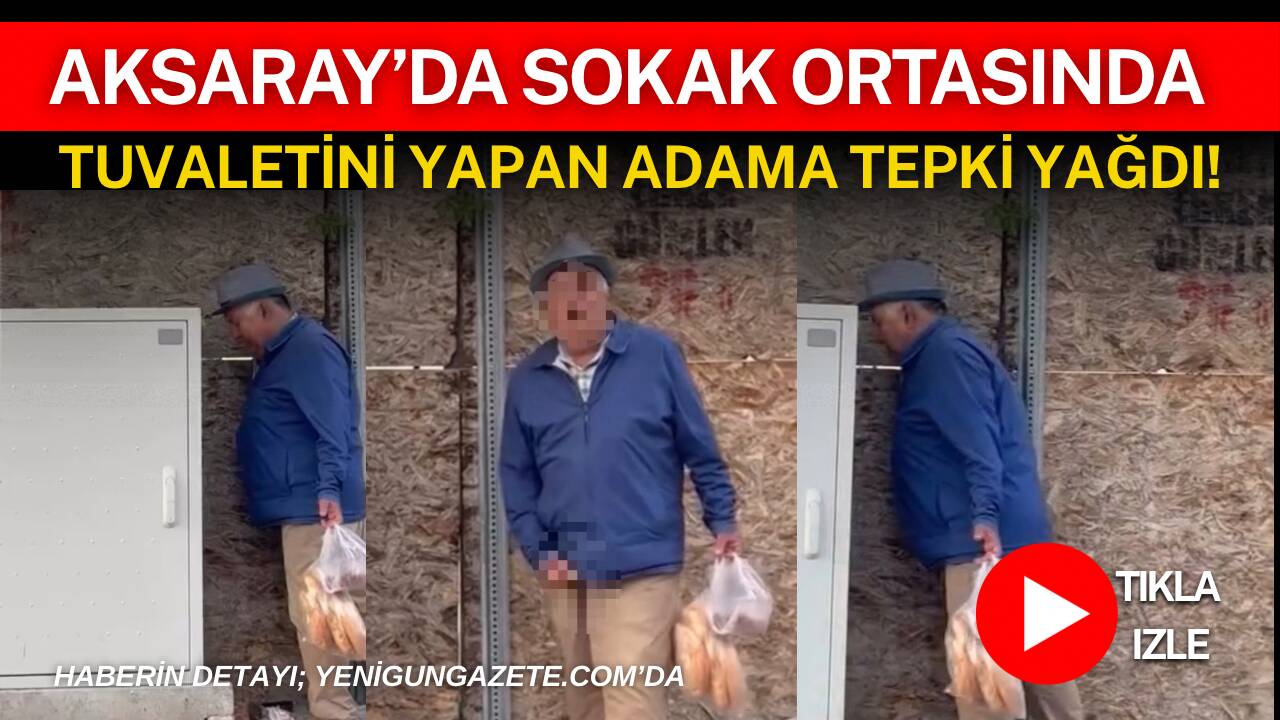 Aksaray’da bir kişi cadde ortasında tuvaletini yaptı; vatandaşlar duruma tepki