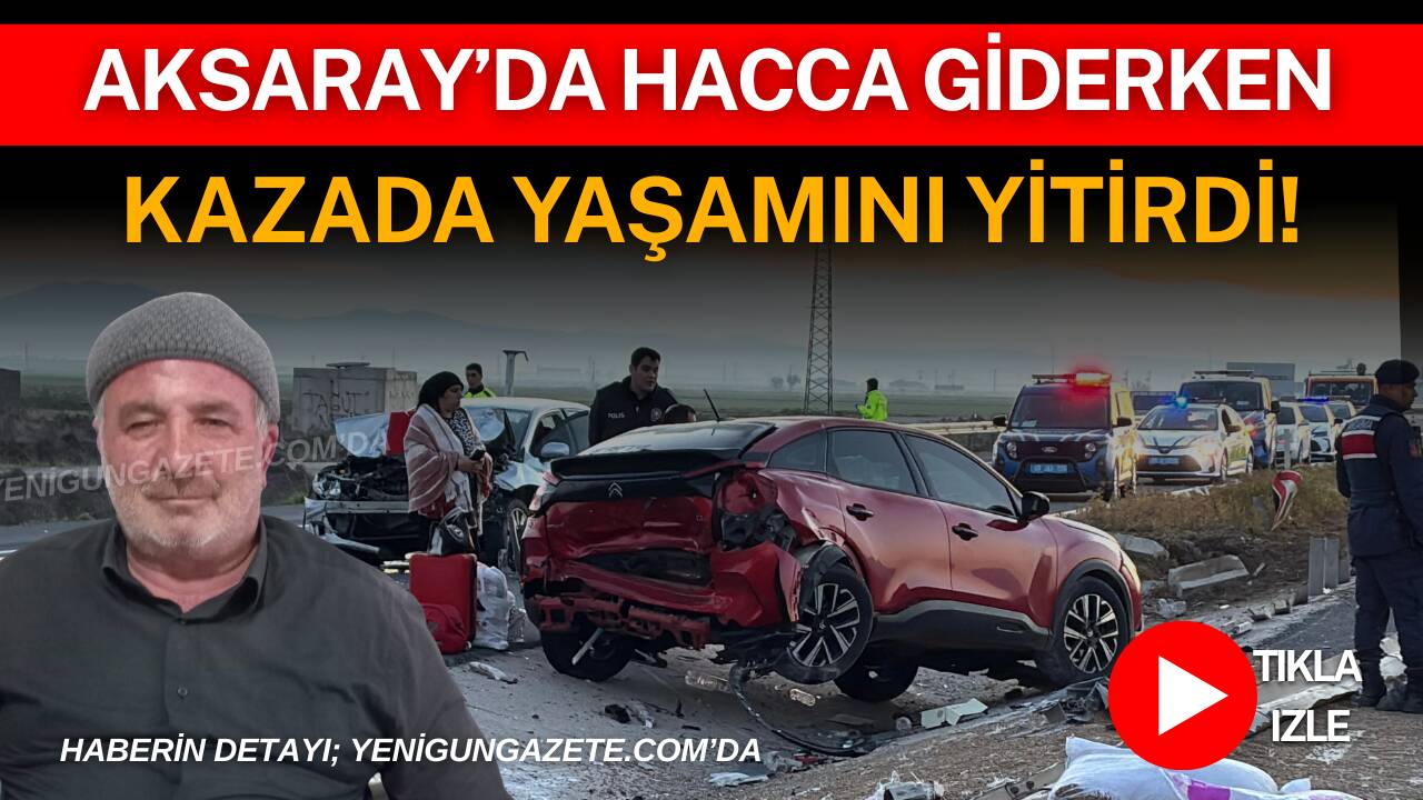 Aksaray Konya yolunda tırın devrilmesi sonrası yardım için duran araç