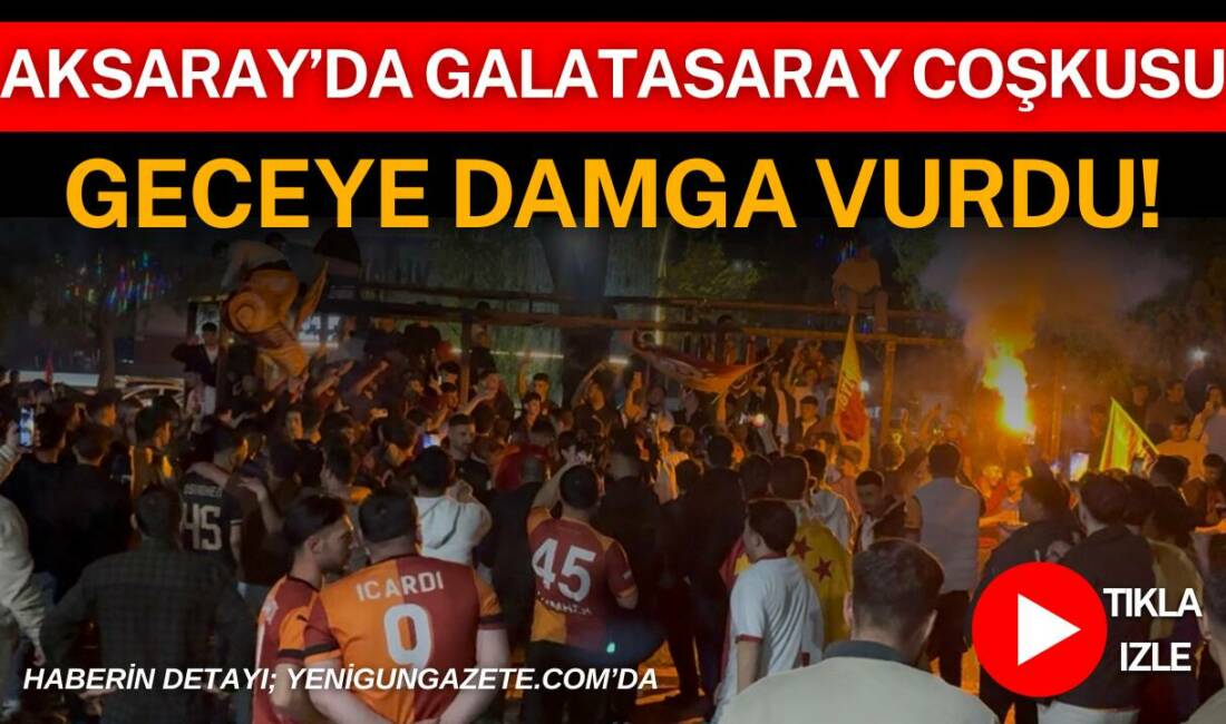 Aksaray’da Galatasaray coşkusu geceye damga vurdu! Galatasaray’ın derbide Fenerbahçe’yi 3-0 yenmesinin ardından Aksaray’da taraftarlar konvoy oluşturdu,