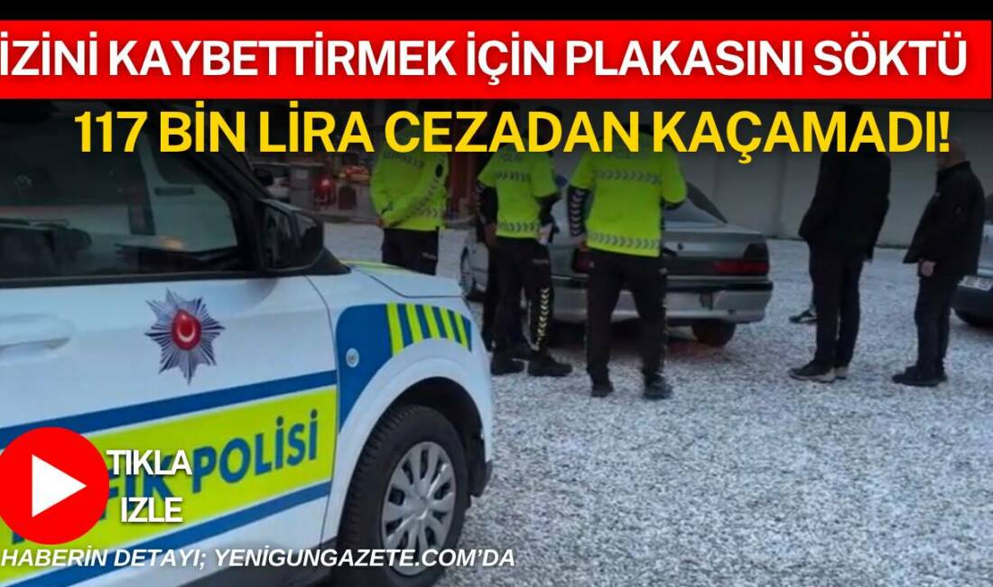 Cumhuriyet Bulvarı’nda kazaya karışıp kaçan sürücü, plakaları sökerek kaçtı; polis